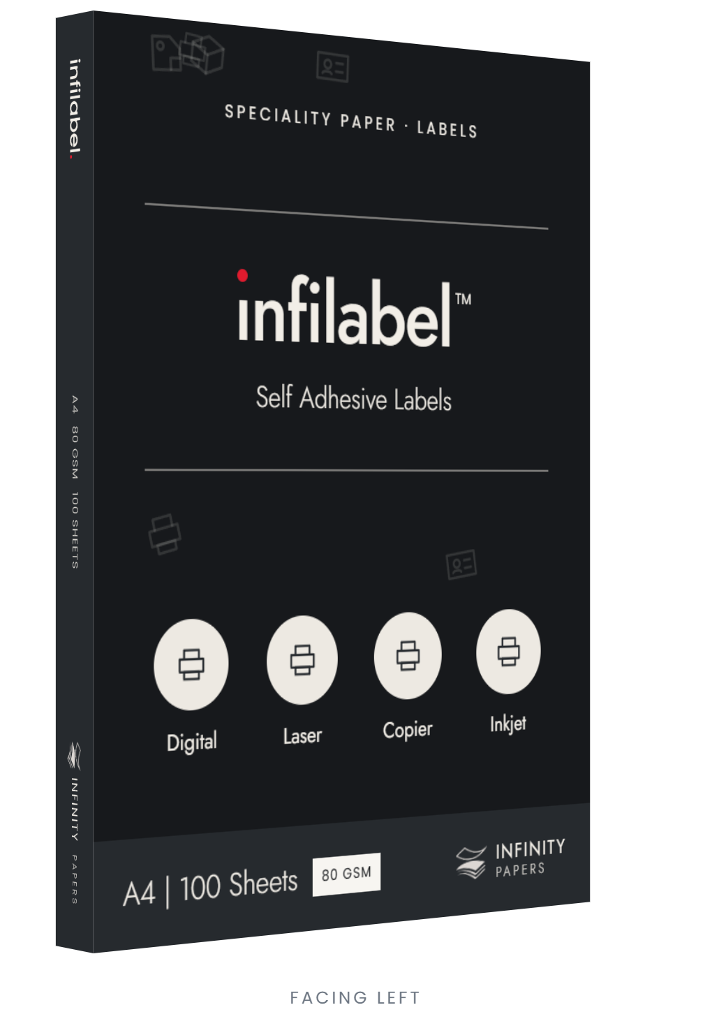 infilabel pack, facing left — Self Adhesive Labels